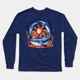 Marine life fish cycle Long Sleeve T-Shirt